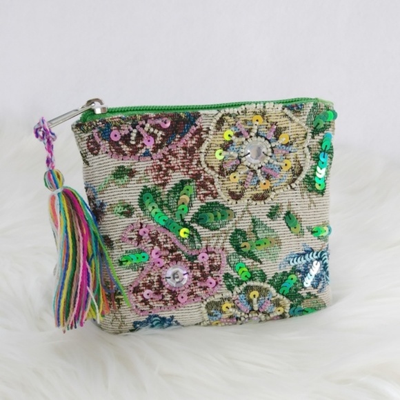 America & Beyond Handbags - 🚨SALE! America & Beyond Brocade Coin Purse Wallet